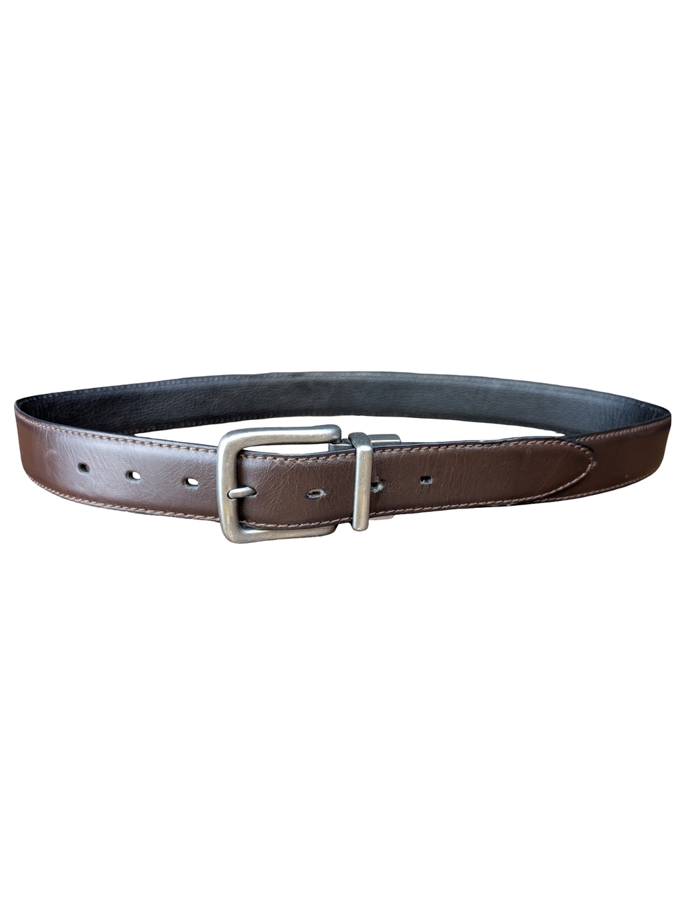 Dickies Reversible Belt Brown Black Silver Buckle | Utility Workwear | Size 36